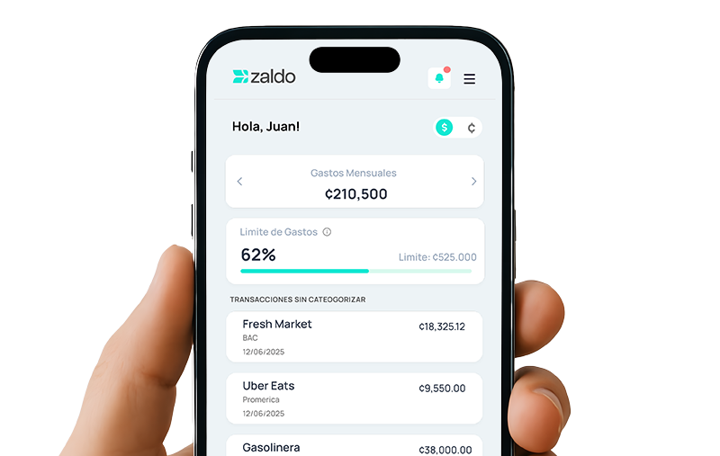 App Zaldo en un celular